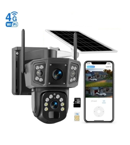 4G СОЛАРНА КАМЕРА СЪС SIM КАРТА  DUAL LENSE IPC-V380-P3