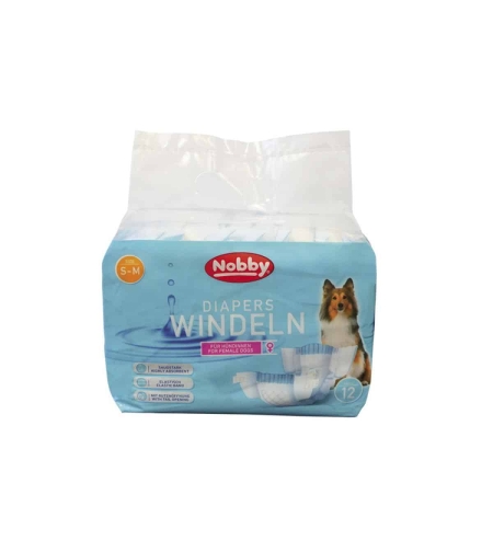 NOBBY - Diapers female dogs - памперс за женски кучета 12 бр.