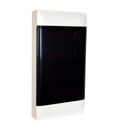 Табло за открит монтаж, 48 (4x12) модула, прозрачна врата, PE+N шини, Practibox S, Legrand