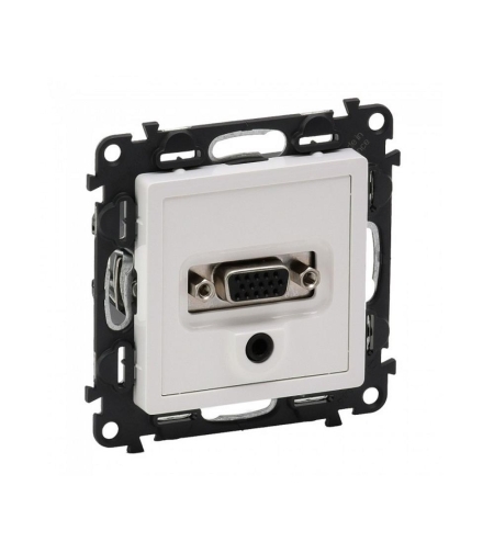 Legrand Розетка HD 15 + 3.5 mm без рамка Valena life Бяло