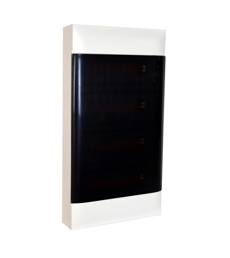 Табло за открит монтаж, 72 (4x18) модула, прозрачна врата, PE+N шини, Practibox S, Legrand