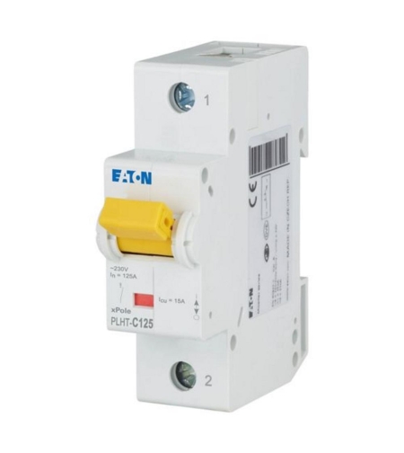PLHT-C125/1 - Автоматичен прекъсвач MCB 1P 125A крива C 15kA, 1.5 мод., Eaton
