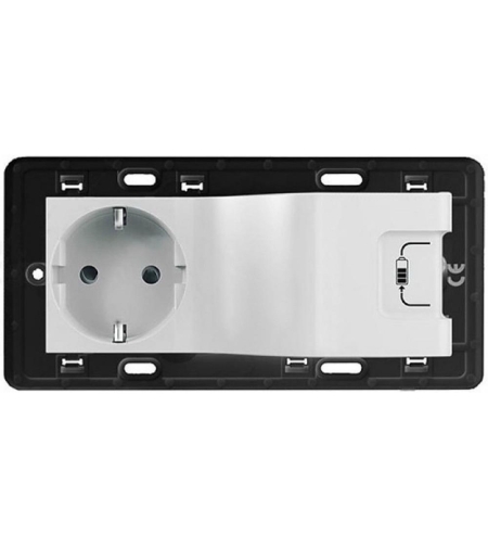 Legrand Комбиниран контакт 2P+E/USB 1500mA Valena life Бяло