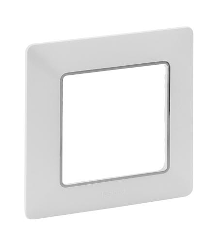 Legrand Рамка 1 х Valena Life Бяло хром