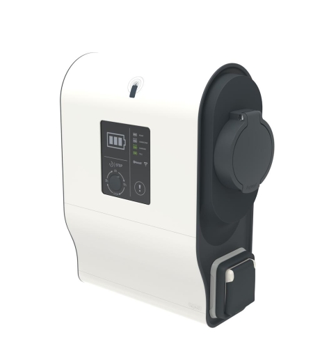 Пластмасова монофазна зарядна станция - 7,4 kW 32A, IP комуникация, RFID, Legrand