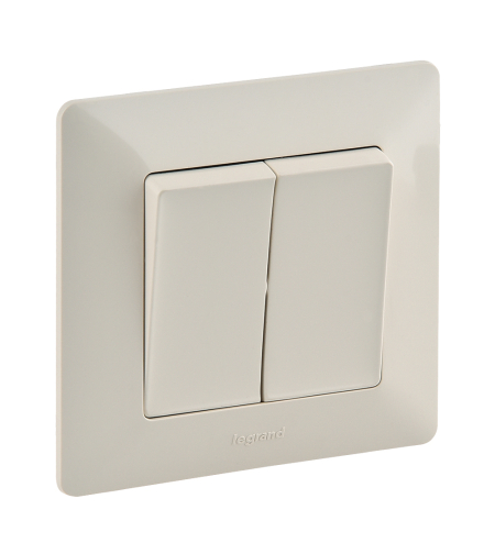 Сериен ключ Valena Life 1х, с рамка, крем, Legrand