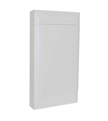 Табло за открит монтаж, 48 (4x12) модула, бяла врата, PE+N шини, Practibox S, Legrand