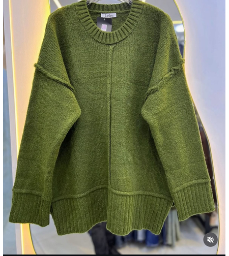 Издължен пуловер „Soft Touch“ Green