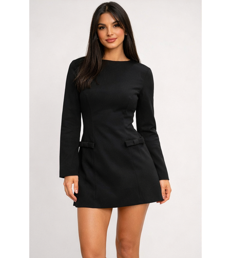 Aurelia Black - Елегантна дамска рокля с дълъг ръкав