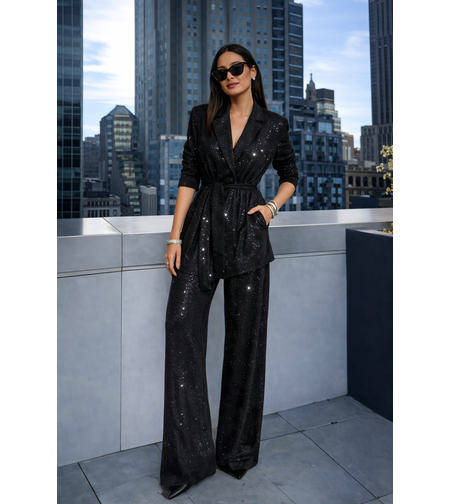 “Shine Party Suit” Black – Елегантен костюм с пайети