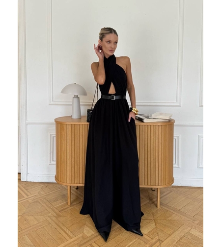 “HALTER ELEGANCE” black - гащеризон