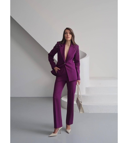 Elegance Power Suit Purple - Сако и панталон