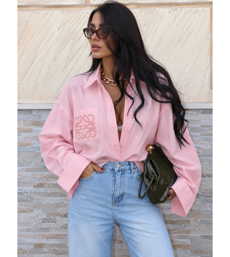 “Loewe Style” pink - Oversize риза