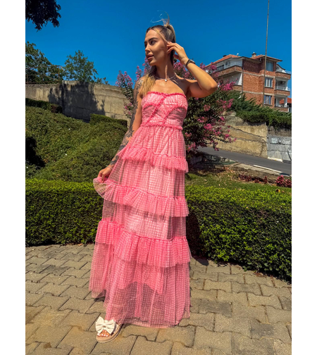 “Rosalie Blush Maxi Dress” - елегантна рокля