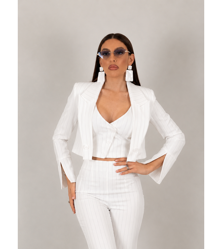“ Sofia Pinstripe “ white - сако, елек и панталон