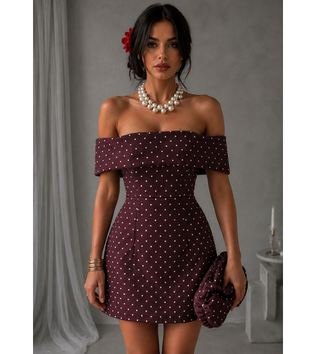 “ Polka Chic” brown - Рокля