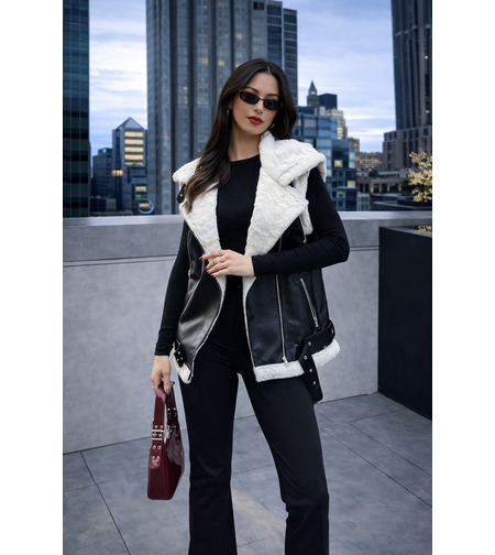 Winter Glow – топъл и стилен кожен елек