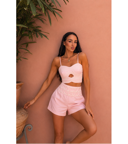 “ Summer Glow” pink – топ и къси панталони