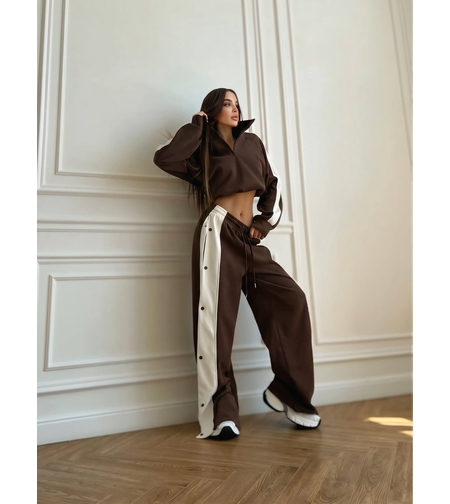 “ Urban Contrast Luxe Set “ brown - спортен екип с копчета