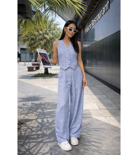 Елегантен сет елек и панталон blue