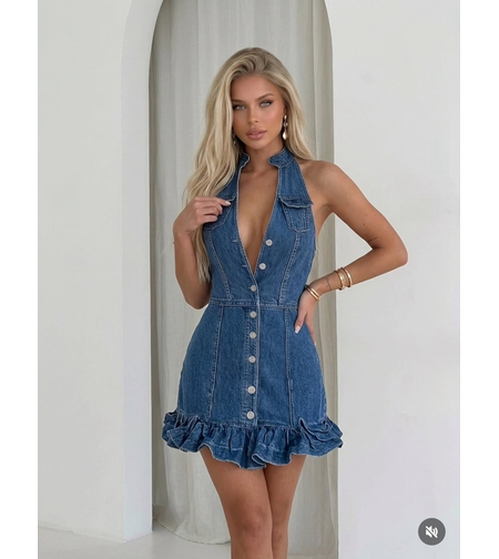 “Denim Muse Dress” - Дънкова рокля