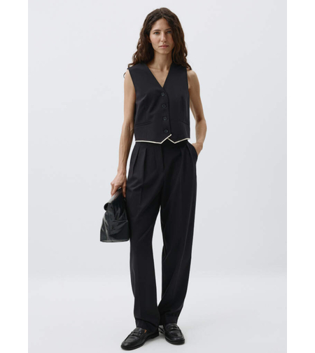 City Edge Set  black - Къс елек и панталон с висока талия