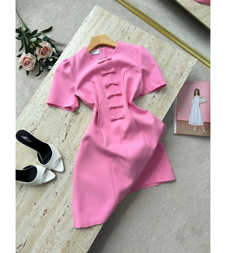 “Bella” pink - рокля с панделки