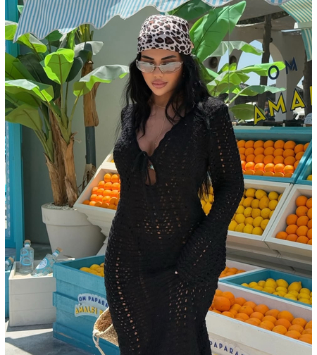 “ Oceana Backless “ – дълга плажна рокля black