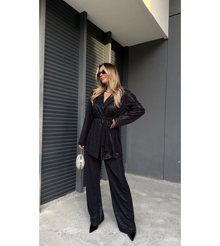“Shine Party Suit” Black – Елегантен костюм с пайети