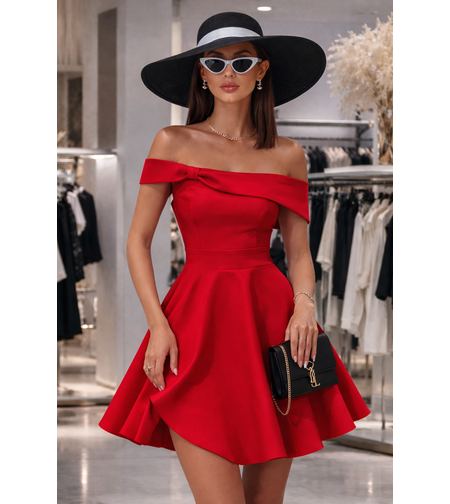 Scarlet Charm – Червена рокля с голи рамене
