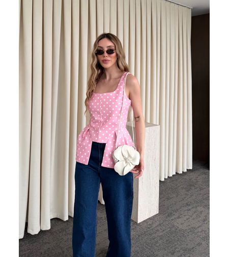 “Peplum Dots Chic” yellow - ТОП