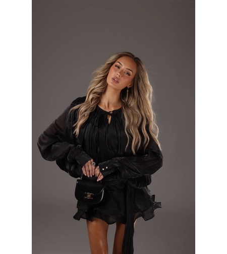 “ Ariana” black – Елегантна шифонена рокля