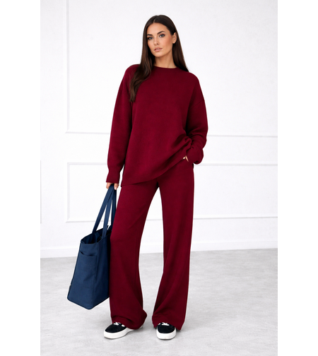 Комплект от финно плетиво в бордо