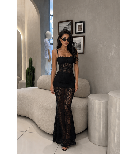 “ Celeste Lace” black - дантелена рокля