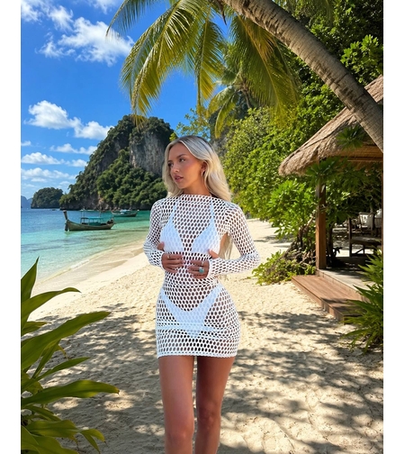 “Coco Beach” white - плажна рокля