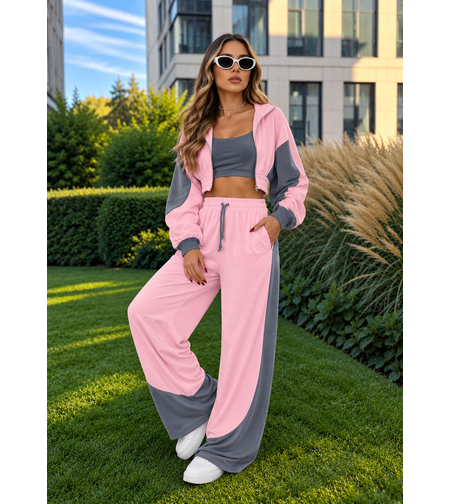 “ Velour for you “ pink - спортен екип 3 части