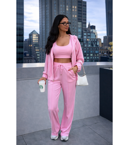 Ona Flow Set Pink - спортно-елегантен комплект от 3 части