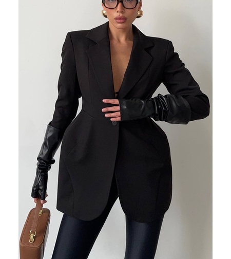 “Midnight” Power Blazer Dress