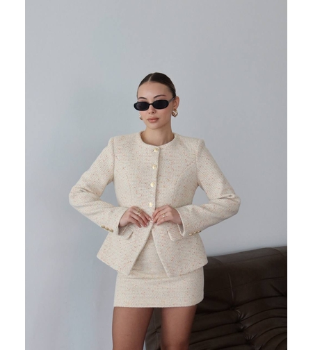 “ Paris Elegance”   Beige – елегантен комплект сако и пола
