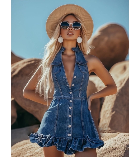 “ Denim Muse Dress” - Дънкова рокля