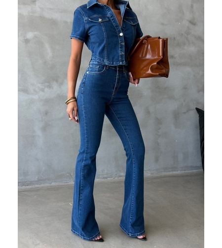 “ Denim Sky Set” - dark blue - дънков комплект