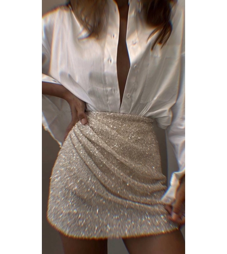 Къса пола с пайети Glam