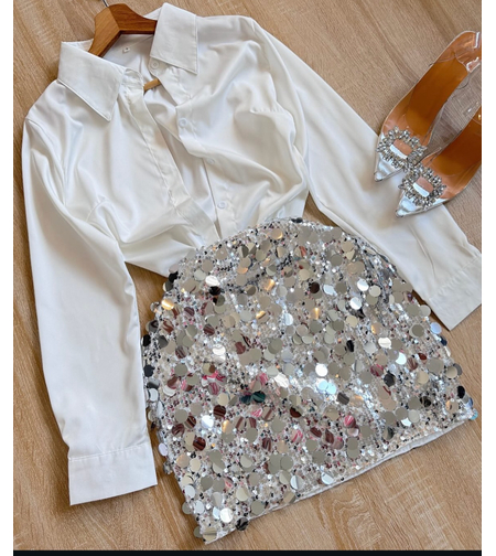 „Glam Night“ къса пола пайети