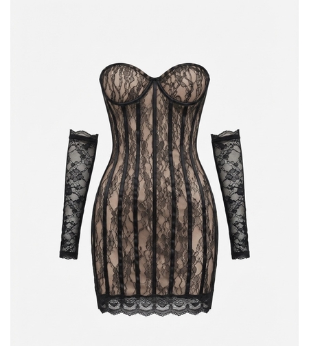 “Aria Noir Lace Dress “ дантелена рокля