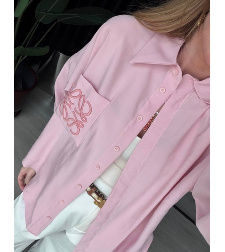 “Loewe Style” pink - Oversize риза
