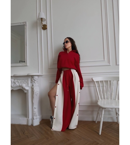 “ Urban Contrast Luxe Set “ red - спортен екип с копчета