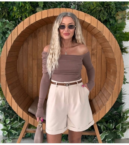 “ Sofia Chic” beige -Къси панталони