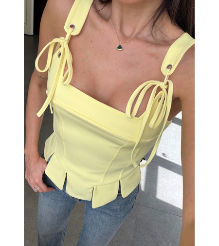 “Pastel Bow Corset” yellow