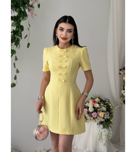 “Bella”yellow - рокля с панделки