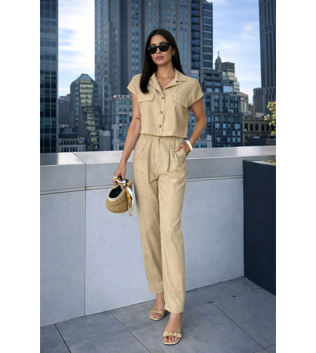 Lina Set  Beige – панталон и риза
